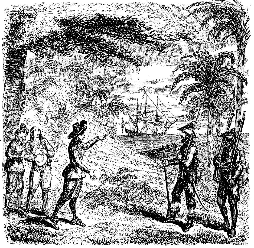 Robinson Crusoe blir räddad år 1686